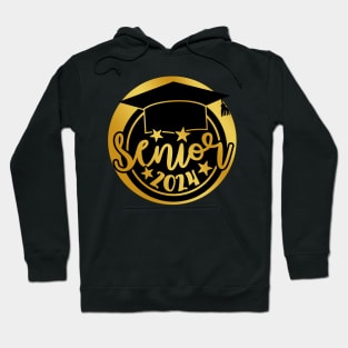 Senior Class 2024 Gold Black School Colors Hoodie